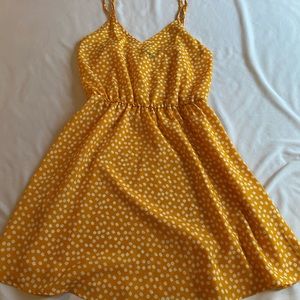 Yellow polka dot dress